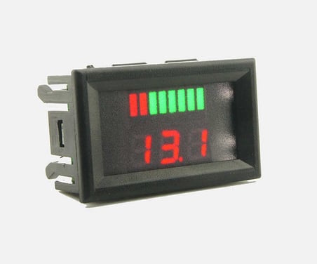 Akü Pil Kapasite Göstergesi Voltmetreli 70V-12V/24V/36V/48V/60V Pillerle Uyumlu Kurşun Asit Batarya