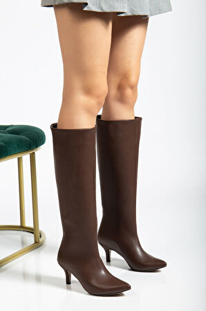 SYT-2025 Açık Kahve Günlük Kadın Çizme 