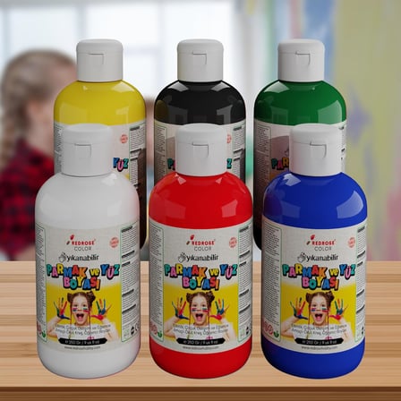Ana Renkler Parmak Boyası 6'lı Set 6x250gr