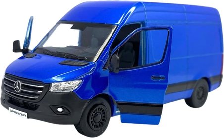 Kinsmart Mercedes-Benz Sprinter 1:48 Ölçek Metal Çek Bırak Oyuncak Minibüs - Lacivert Model Araba
