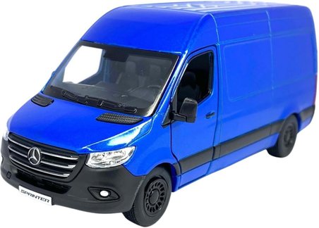 Kinsmart Mercedes-Benz Sprinter 1:48 Ölçek Metal Çek Bırak Oyuncak Minibüs - Lacivert Model Araba