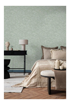 Abstract Strokes Design Duvar Kağıdı, Gümüş, Açık Yeşil, Icon 24112-2, 16,50 M²