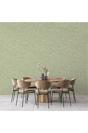 Abstract Strokes Design Duvar Kağıdı, Gümüş, Yeşil, Icon 24112-4, 16,50 M²