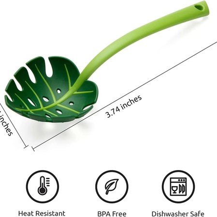 Yaprak Kepçe,Jungle Servis Kaşığı, Jungle Spoon Mutfak Kaşığı, Yaprak Servis Kaşığı,-