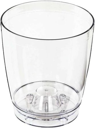 1.6 Litre Şeffaf Orkide Saksısı Özel Drenajlı Alt Tabaklı Ø14-h14 En Sağlıklı Clear Akrilik Plastik