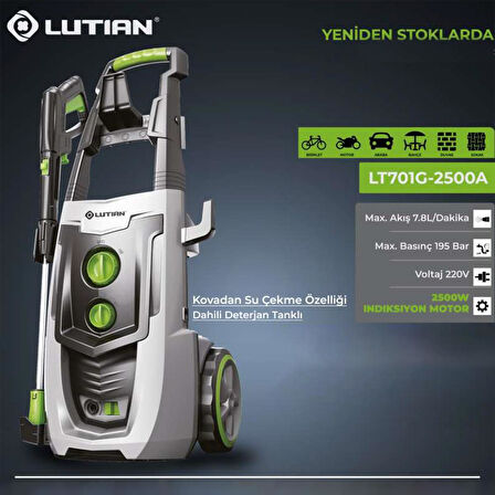 Lutian LT701G-2500A Basınçlı Yıkama Makinası 2500 W 195 Bar