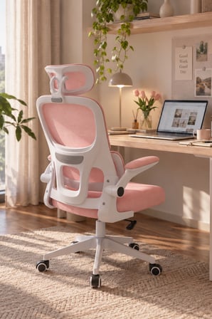 Mona Çalışma Sandalyesi Fileli Bel Destekli 2D Başlıklı Home Office Koltuğu