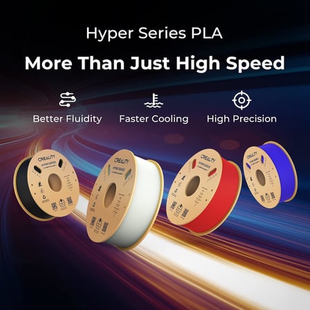 Creality Hyper PLA Filament 1,75 mm, Yüksek Hızlı 3D Baskı için Tasarlanmıştır, 1 KG Karton Makara, Boyutsal Hassasiyet +/- 0,03 mm, 3D Yazıcılar ile Uyumlu (Beyaz)