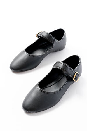 2606 Siyah Baretli Günlük Kadın Ayakkabı  