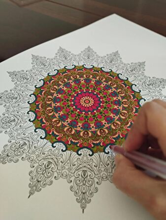 Mandala, el boyaması, çerçeveli tablo