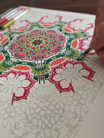 Mandala, el boyaması, çerçeveli tablo