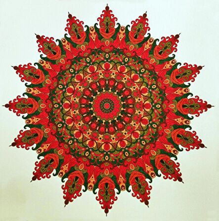 Mandala, el boyaması, çerçeveli tablo