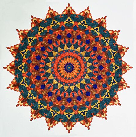 Mandala, el boyaması, çerçeveli tablo