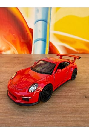 Porsche 911 GT3 RS Turuncu Diecast Model Araba Çekbırak Porsche Spor Araba 1:32 Ölçek