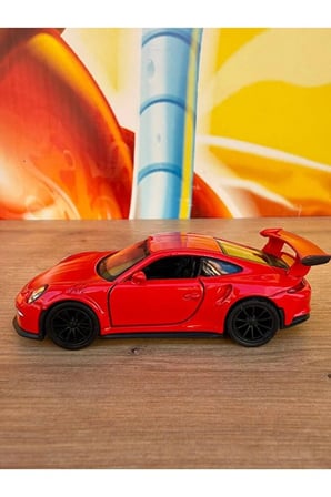 Porsche 911 GT3 RS Turuncu Diecast Model Araba Çekbırak Porsche Spor Araba 1:32 Ölçek
