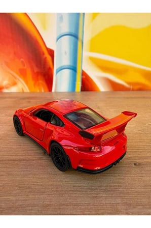 Porsche 911 GT3 RS Turuncu Diecast Model Araba Çekbırak Porsche Spor Araba 1:32 Ölçek