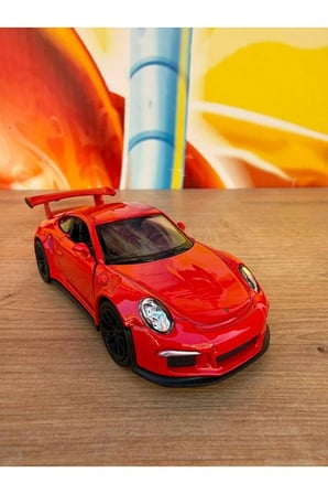 Porsche 911 GT3 RS Turuncu Diecast Model Araba Çekbırak Porsche Spor Araba 1:32 Ölçek