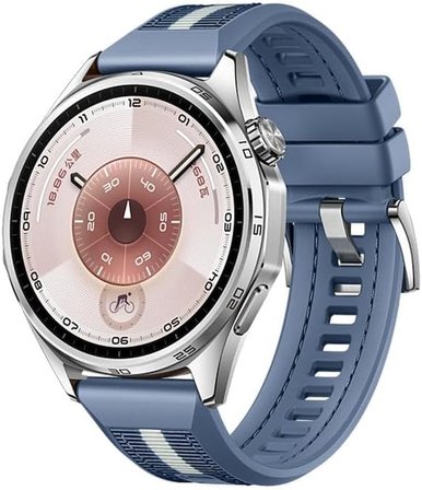 Huawei ile Uyumlu Composite Loop 22mm Kordon GT6/GT6 Pro/GT5/GT5 Pro/GT4/GT3/GT3 Pro/GT2/GT2 Pro 46mm için Naylon Örgülü GT6 Pro Kordon Yumuşak ve Rahat GT6 Kordonu (Mavi)