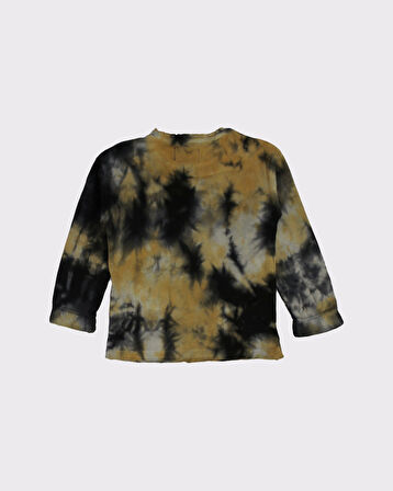 Unisex Çocuk Batik Desenli Baskılı Tişört