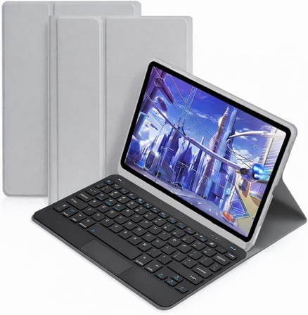Honor Pad X9A 11.5 inch Tablet için Bluetooth Touchpad Klavye + Standlı Kılıf - BKK5 (Mavi)