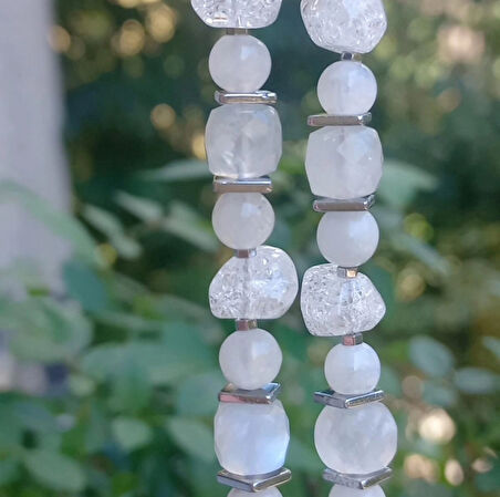 2412 Druze Akik Ay taşı Necef Hematit el yapımı kolye