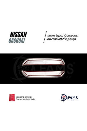 Nissan Qashqai 2017> Egzoz Çerçevesi 2 parça paslanmaz Çelik