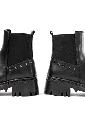 868-2005 Siyah Lastikli Günlük Kadın Bot