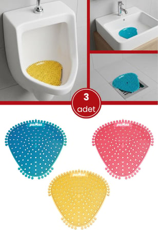 3 Adet Pismiss Üçgen Koku Giderici, Pisuvar Lavabo Banyo Gider Süzgeci Kir Leke Tutmaz 30 Gün Etkili
