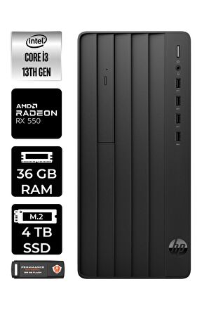 HP PRO TOWER 290 G9 i3 13100 36GB RAM 4TB SSD RX550/4GB W11PRO 8T2X0ES MASAÜSTÜ PC & PER4 BELLEK