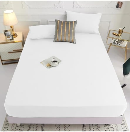 Çift Kişilik Lastikli Kumaş Çarşaf + 2 Yastık Kılıfı Siyah 160x200, CiftCarsafSeti