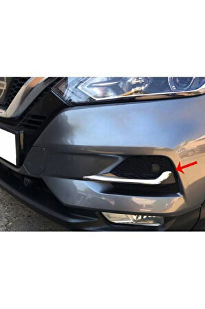 Nissan Qashqai 2017-2020 Sis Far Çıtası 2 Parça Paslanmaz Çelik