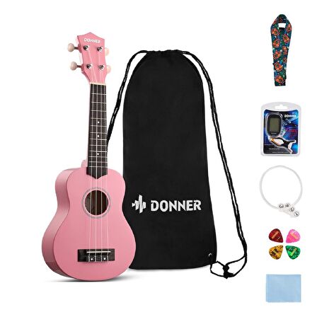 Donner DUS-10k Soprano Ukulele Başlangıç Seti