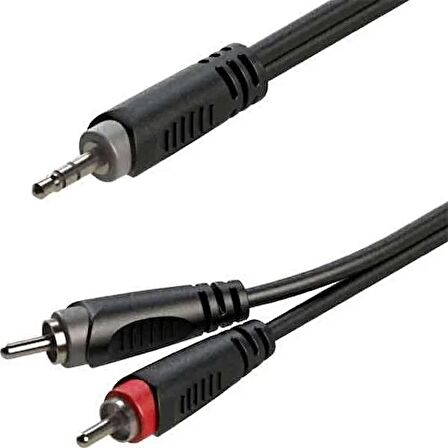 Roxtone 3.5 mm Stereo - Çift Rca Gitar Ses Kablo 3 M RX-K12903