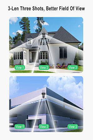 O-KAM 6030 (3MP+3MP+3MP) 9MP Wi-fi 3 Lens Alert PTZ