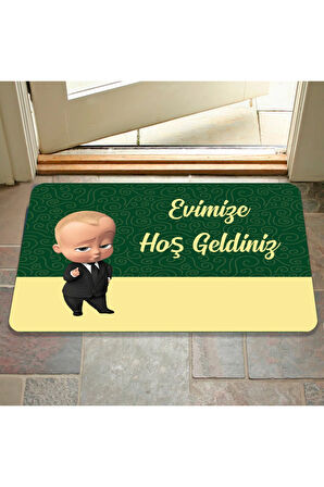 Dijital Baskılı Desenli Dekoratif Dış Kapı Önü ve Iç Mekan Paspası yıkanabilir Kaymaz Taban