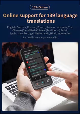 Kameralı 140 Dilde Wifi Özellikli Translator Elektronik Çeviri Cihazı Türkçe Menü
