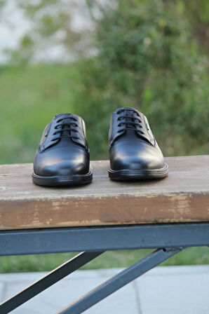 Erkek Kışlık Kundura Hakiki Deri  Kauççuk Taban  Bağcıklı