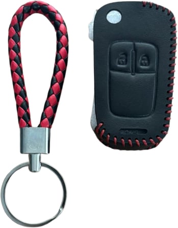 AutoHan Keys Lüx Anahtar Kılıfı, Petek Desenli, Gri, Astra J Corsa D Corsa E Insignia Mokka Meriva Modelleri için