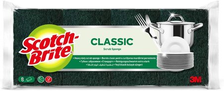 2048167 Yeşil Klasik Bulaşık Süngeri 8'li