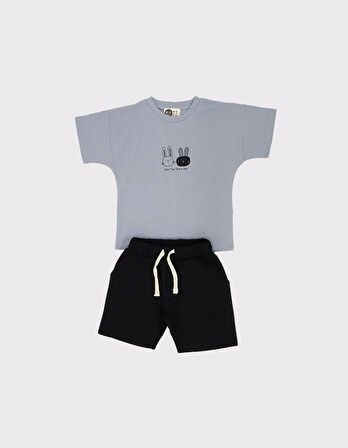 Çocuk Pamuk Baskılı Tişört Seti