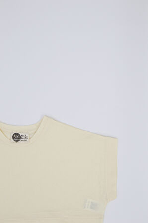 Kız Çocuk %100 Cotton Basıc Pamuklu Crop Top