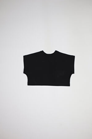 Kız Çocuk %100 Cotton Basıc Pamuklu Crop Top