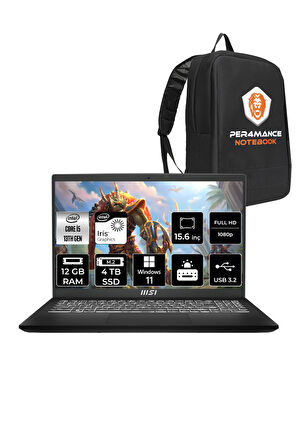 MSI Modern 15 F13MG i5 1335U 12GB 4TB SSD 15.6" FHD 60Hz W11P Taşınabilir Bilgisayar & PER4 ÇANTA