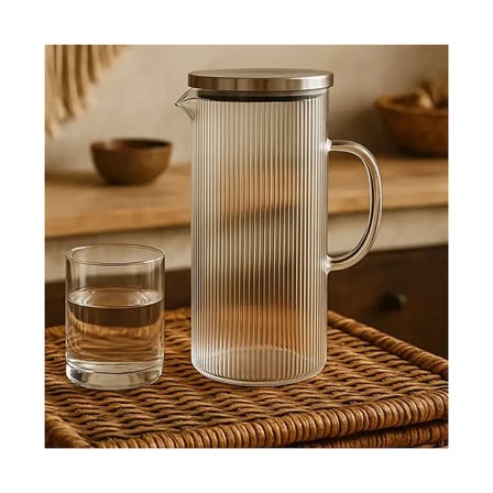 Marco İnce Desenli Cam Sürahi 1500 ml