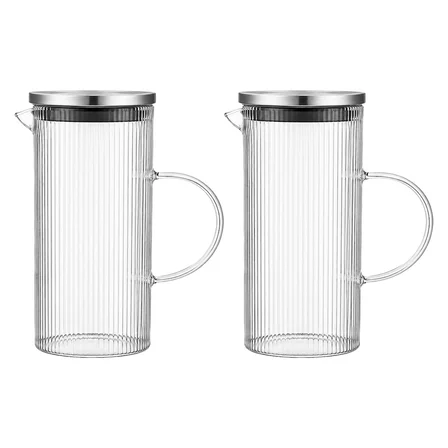 Marco İnce Desenli Cam Sürahi 1500 ml 2 li