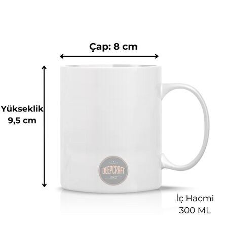 DeepCraft Eğlenceli Güzel Sözler Kupa Hediyelik Kupa 300ML - 100gr. Filtre Kahve Hediyeli!