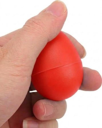 Temel Plastik Yumurta Marakas Ritim Aleti Kırmızı