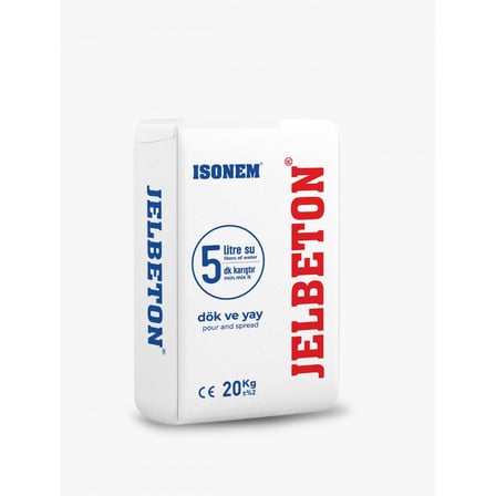 İSONEM JELBETON BEYAZ 20 KG – ÇİMENTO ESASLI KENDİLİĞİNDEN YAYILAN RENKLİ ZEMİN KAPLAMA HARCI (SELF LEVELING)