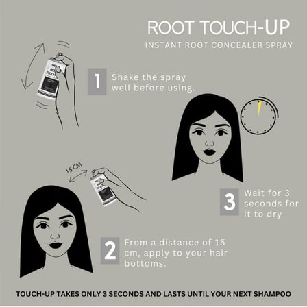 Root Touch-Up Saç Dipleri İçn Kapatıcı Sprey KOYU KAHVERENGİ