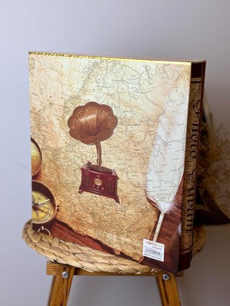 Rabsev Rs21 Fotoğraf Albümü 10x15cm 600 Lük Gramafon Desenli Kutulu Yatay Dikey Modeli